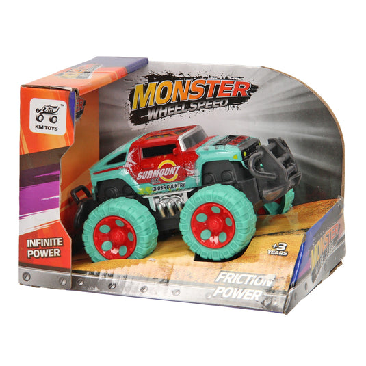 Monster car tweekleurig met frictie