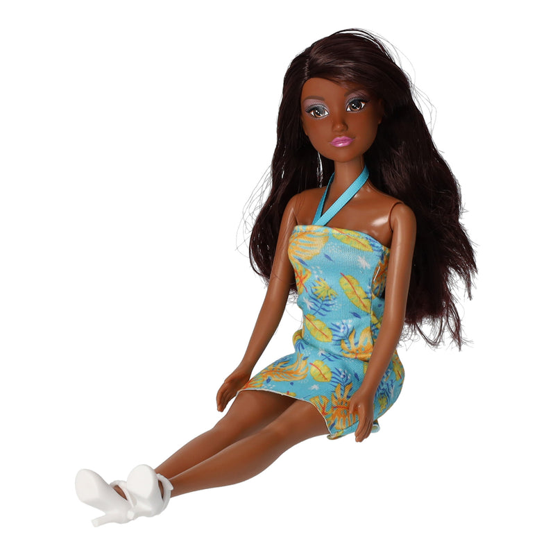 Load image into Gallery viewer, Lobbes speelgoed bv fashion pop zomerjurk met blaadjes

