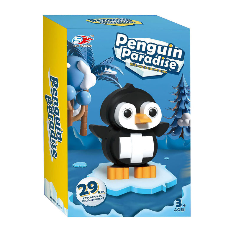 Load image into Gallery viewer, Foam bouwset 3d pinguin
