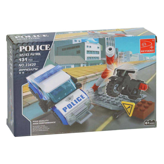 Lobbes speelgoed bv lobbes bouwset politie roadblock - constructiespeelgoed 127-delig.