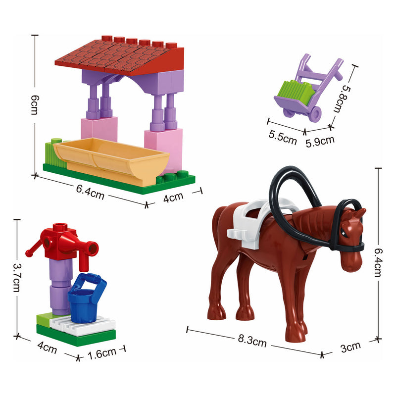 ギャラリービューアに画像をロードする, Bouwset paarden verzorging - 45dlg.

