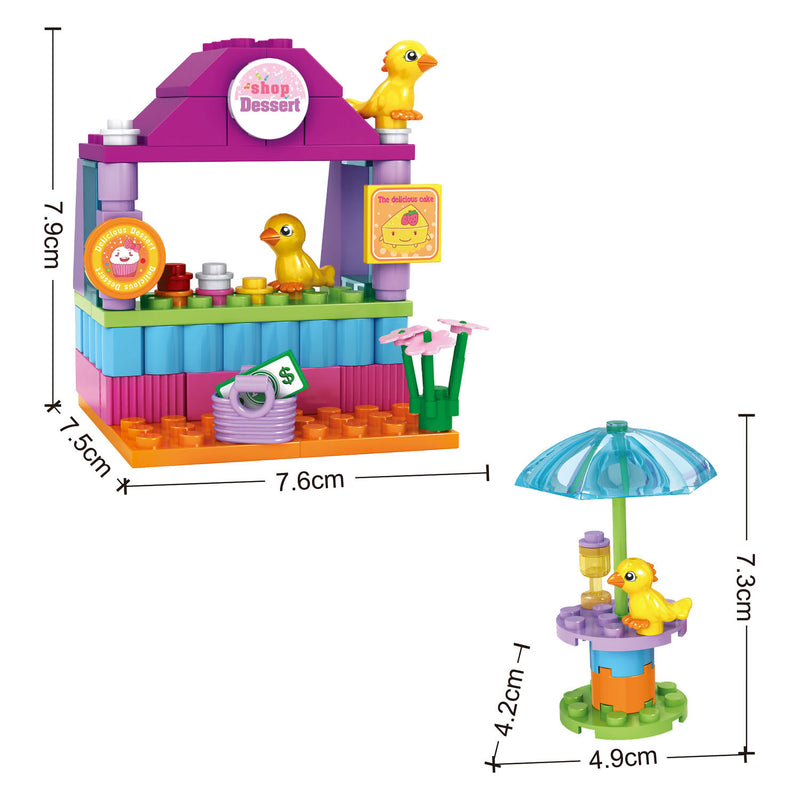 ギャラリービューアに画像をロードする, Lobbes speelgoed bv lobbes bouwset speelgoed eenden paradijs toetjeskraam 84-delig.
