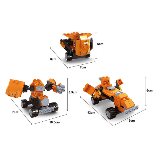 Bouwset titan voertuigen 3in1 - 56dlg.