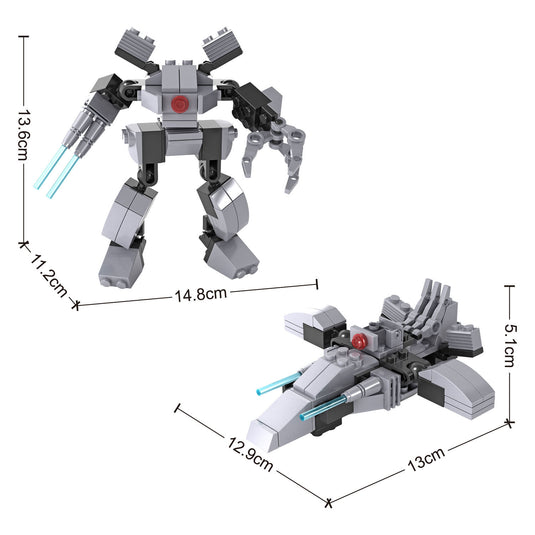 Lobbes speelgoed bv lobbes bouwset robot speelgoed - transformeer spaceship 81-delig.