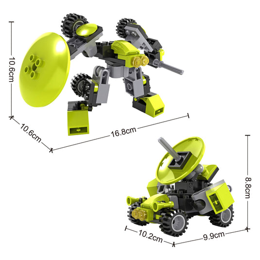 Lobbes speelgoed bv lobbes bouwset robot speelgoed - transformeer ruimtewagen 90-delig.
