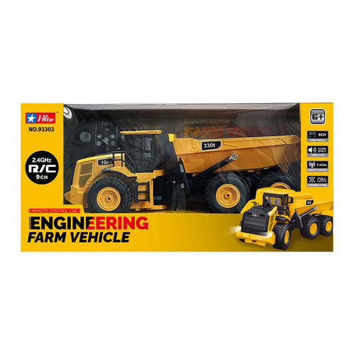 Rc bestuurbare constructietruk oplaadbaar met licht en geluid