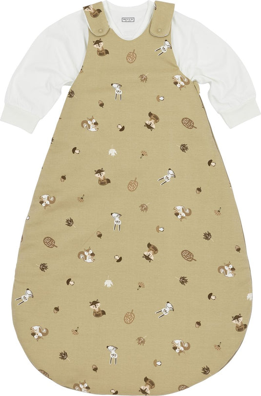 Meyco baby forest animals baby slaapzak rond tweedelig - sand - 56 62 - 2.5 tog