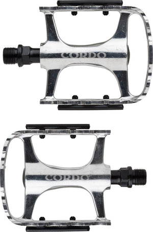Cordo trekking pedalen aluminium - zilver