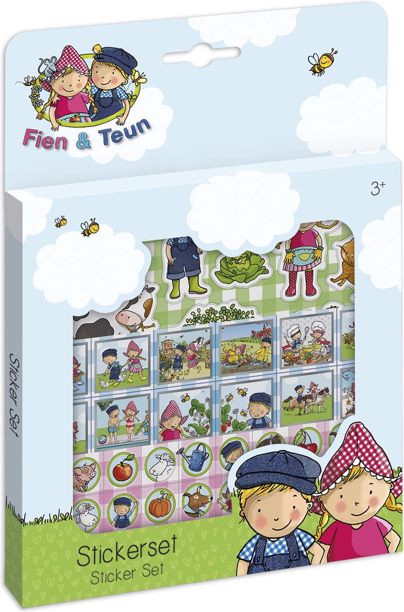 Afbeelding laden in galerijviewer, Bambolino fien teun stickers - 3 stickervellen met speelachtergrond - creatief speelgoed - boerderij - toys - vanaf 3 jaar
