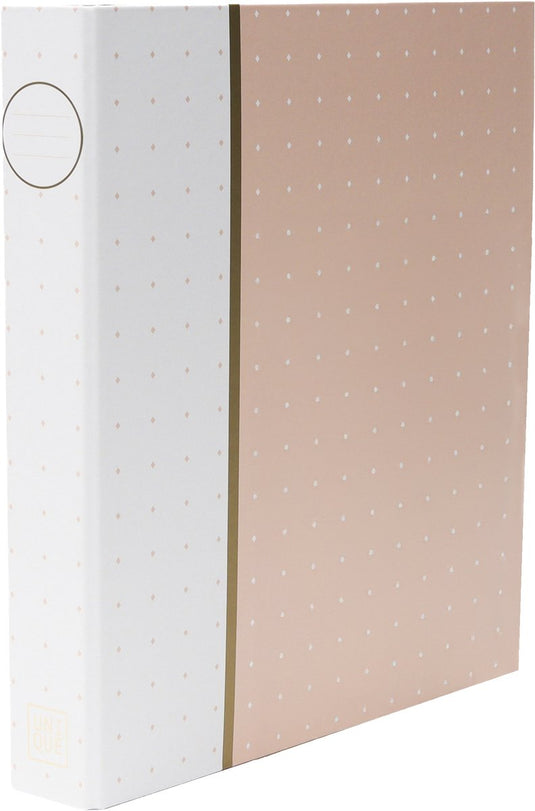 Ancor ringband unique a4 2 rings d-25 mechaniek dots roze