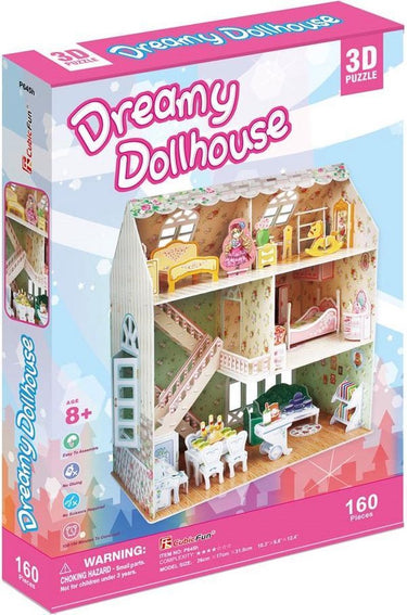 Cubic fun 3d puzzel poppenhuis dreamy - 160 stukjes - speelgoed.