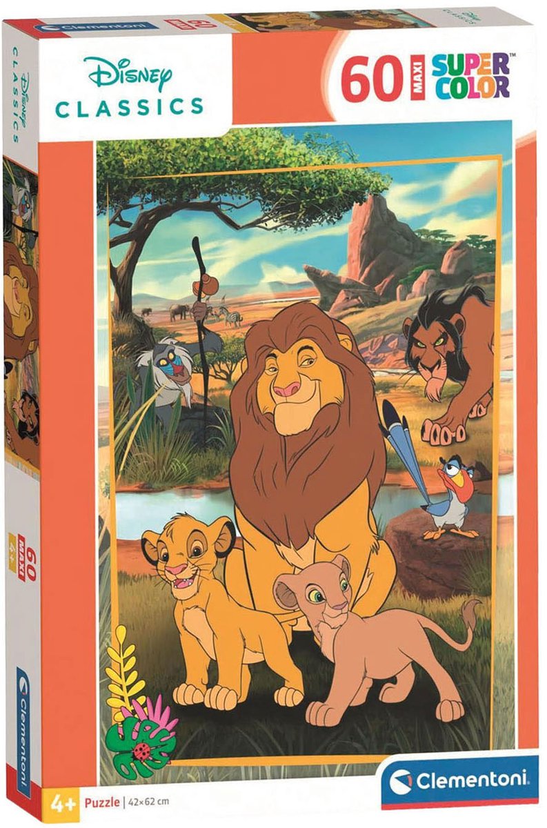 Afbeelding laden in galerijviewer, Clementoni maxi legpuzzel the lion king - 60st.
