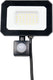 Rl live your light reality funchal - wandlamp - zwart mat - incl. 1x smd 30 w - bewegingssensor - wandmontage - niet geschikt voor externe dimmer - kantelbaar - 4000k - buitenverlichting - ip44
