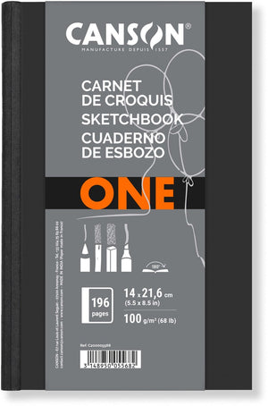 Notitieboek canson 5568c blanco a5 zwart