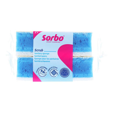 Sorbo sanitairspons xl set a 2 stuks 11,5x6,5x4cm
