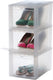 Iris schoenenbox dames - kunststof - transparant - set van 3