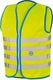 Wowow veiligheidshesje kind met rits en 1150 - fun fietsjas - maat s - unisex - geel blauw zilver