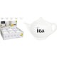 Excellent houseware theezakjeshouder porselein met tekst tea- 12x9x2cm