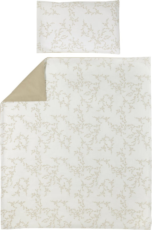 Meyco baby branches dekbedovertrek ledikant - sand - 100x135cm