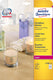 Laseretiket avery rond 40mm transp. 25 vel 24 etiketten per vel