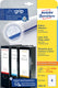 Avery ordnerrugetiketten, wit, 192,0 x 59,0 mm, permanent klevend