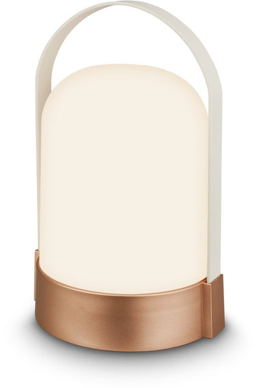 B.k.licht asa groot - oplaadbare tafellamp - snoerloze lamp - dimbaar - kampeerlamp - 90 lm - voor binnen en buiten - 14.5 x 13.5 x 24 cm - bruin