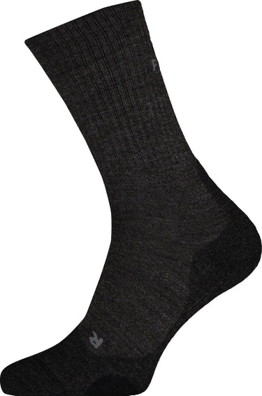 Falke tk2 wool anti-blaar dik wol functioneel materiaal wandelsokken dames grijs - maat 35-36