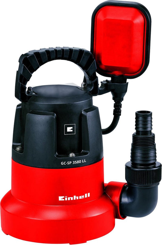 Einhell elektrische dompelpomp gc-sp 3580 ll - 350 w - 8000 l u - max. opvoerhoogte: 7,5 m - max. dompeldiepte: 7 m - afzuigend tot: 1 mm - traploos instelbare vlotterschakelaar