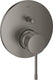 Grohe essence inbouw douchekraan - opbouwdeel - 2 uitgangen - geborsteld hard graphite (mat antraciet)