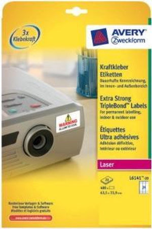 Speciale etiketten avery l6141-20 480 stuks