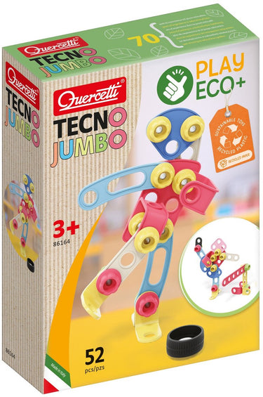 Quercetti tecno play eco constructie bouwset, 52dlg.