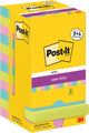 Post-it super sticky notes 654-sscos-p8+4 76x76 mm effen blauw, groen, roze