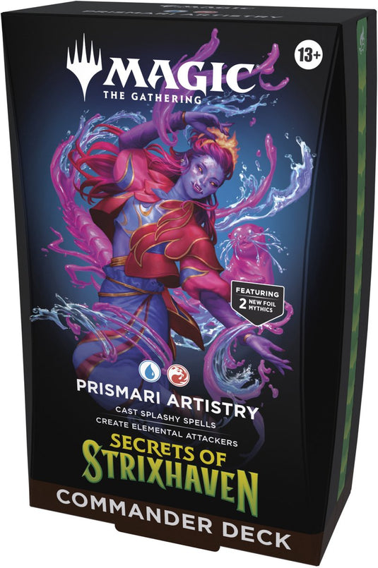 Magic the gathering magic: the gathering secrets of strixhaven commander deck - prismari artistry