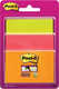 Post-it® super sticky notes, gekleurd, diverse afmetingen 1 blok: 47,6mm x 76 mm 1 blok: 76mm x 76 mm 1 blok: 76mm x 101 mm, neon oranje, neon roze, neon groen, 3 blokken