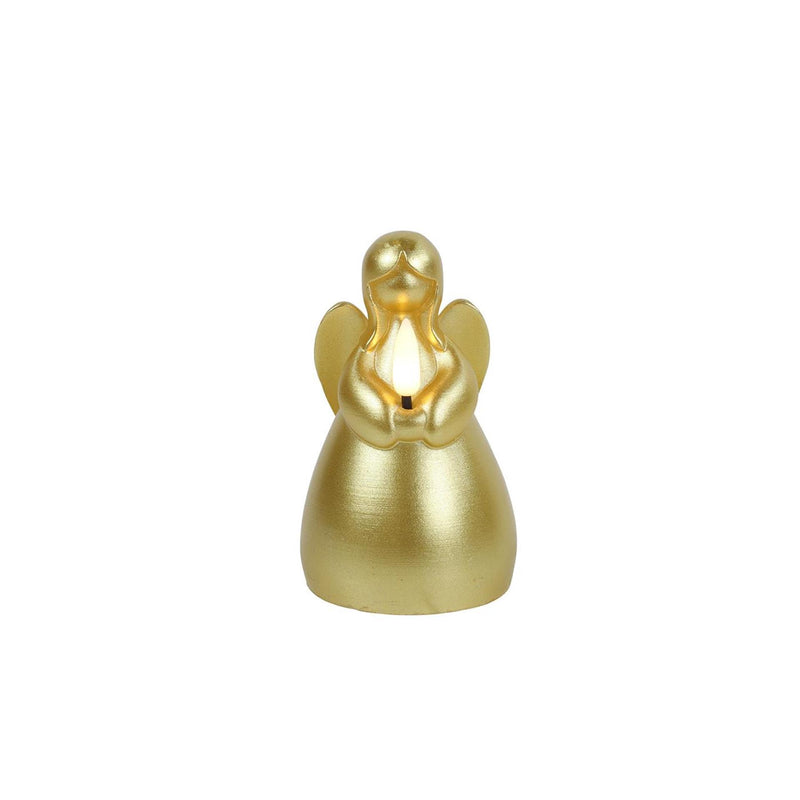 Cargue la imagen en el visor de la galería, Countryfield lyon led kaars engel s goud 7x7x11,5cm
