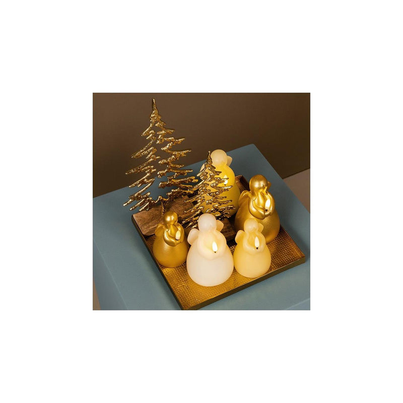 Cargue la imagen en el visor de la galería, Countryfield lyon led kaars engel s goud 7x7x11,5cm

