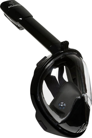 Atlantis snorkelmasker 2.0 - duikbril - snorkel - snorkelset - full face masker - volwassenen - zwart - s m