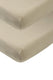 Meyco baby uni hoeslaken ledikant - 2-pack - taupe - 60x120cm