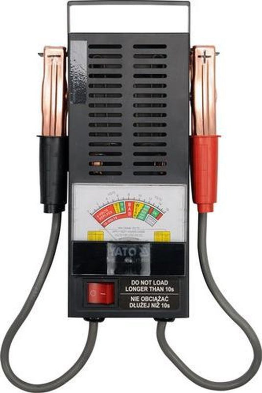 Yato yt-8310 serie - accu tester - 6 12v - analoge wijsaanwijzer - krachtige krokodilklemmen