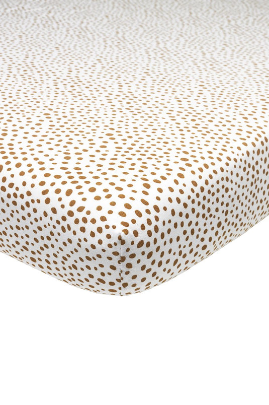 Meyco baby cheetah hoeslaken wieg - camel - 40x80 90cm