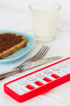 Gezinnig checkpad rood