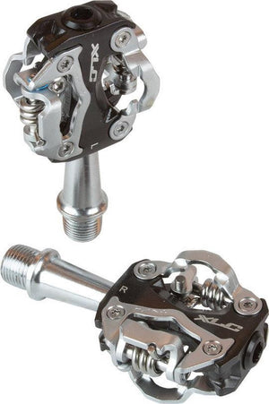 Xlc atb pd-s15 – fietspedalen mtb gravel – spd – 9 16 – aluminium – zwart
