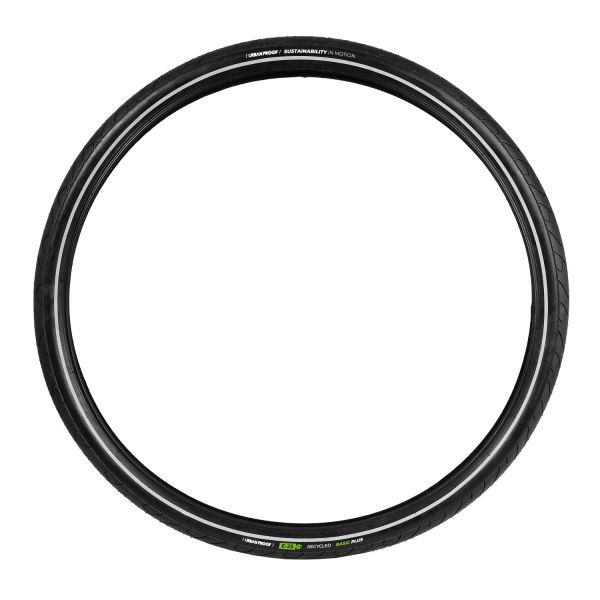 Cargue la imagen en el visor de la galería, Urbanproof buitenband urban proof recycled basic core - 28 x 1.40 37-622 - zwart met reflectie
