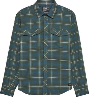 Fox head survivalist stretch flannel long-sleeve shirt