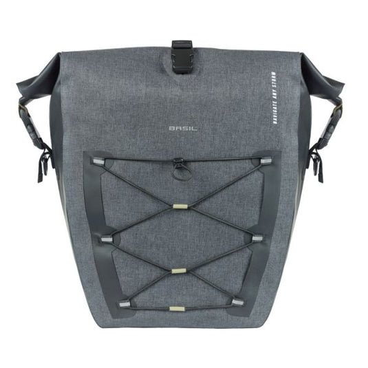 Basil enkele tas navigator storm l mik 25-31l 15 x 27 x 41 cm - zwart