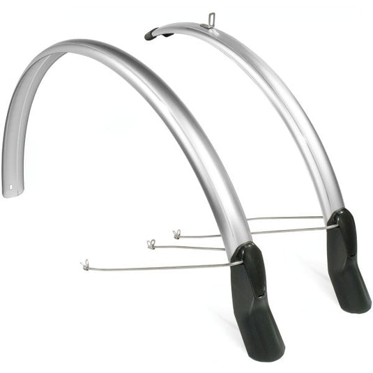 Eurofender Spatbordset Scatto 28 x 51 mm zilver
