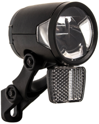 Herrmans koplamp H-Black MR8 dynamo on off 180 lumen zwart