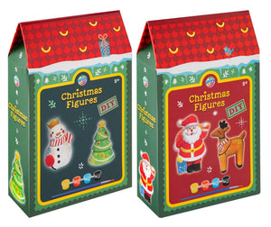 Moxy zelf schilder kerstbeeld 7cm 2 delig. 2 ass