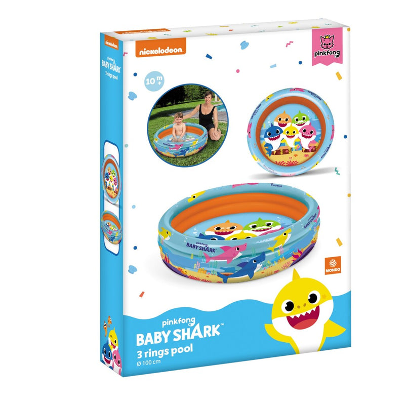 Load image into Gallery viewer, Mondo baby shark 3-rings zwembad 100 cm
