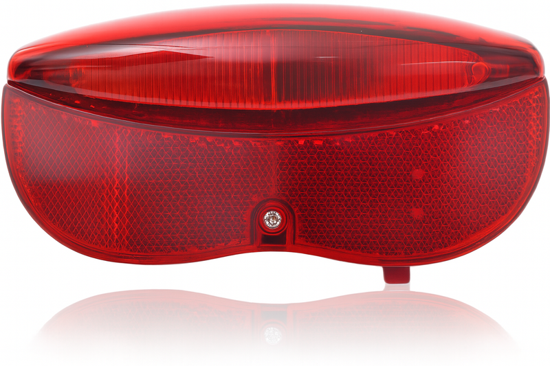 Load image into Gallery viewer, Edge dragerachterlicht city luxe - 3 leds inclusief batterijen - 80mm
